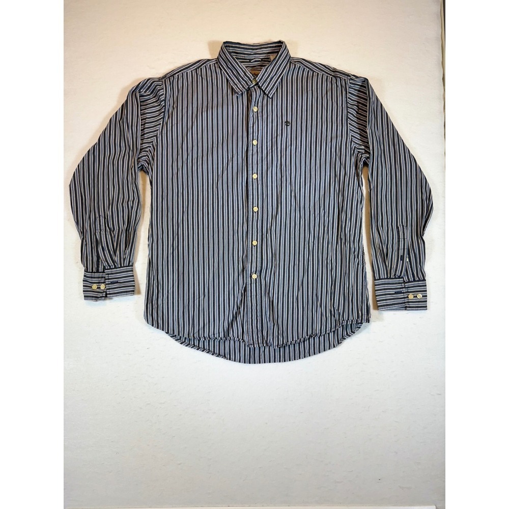 Timberland Mens Long Sleeve Striped Button Up Shirt Size L